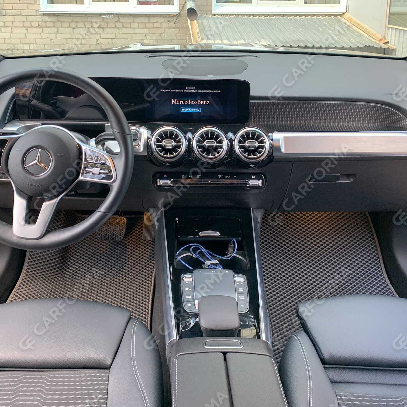 Водительские ворсовые коврики  Mercedes GLA (H247) 2019&nbsp;-&nbsp;2026 в Нижнем Тагиле