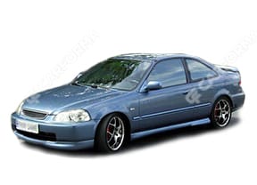 Ворсовые коврики на Honda Civic VI 2d 1995 - 2000