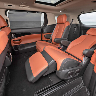 Ворсовые коврики на KIA Carnival IV 7 мест с оттоманками 2020 - 2025 в Нижнем Тагиле